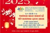 THÔNG BÁO NGHỈ TẾT DƯƠNG LỊCH 2025