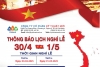 THÔNG BÁO NGHỈ LỄ